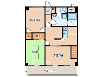 間取図 アーコサンティ向ヶ丘