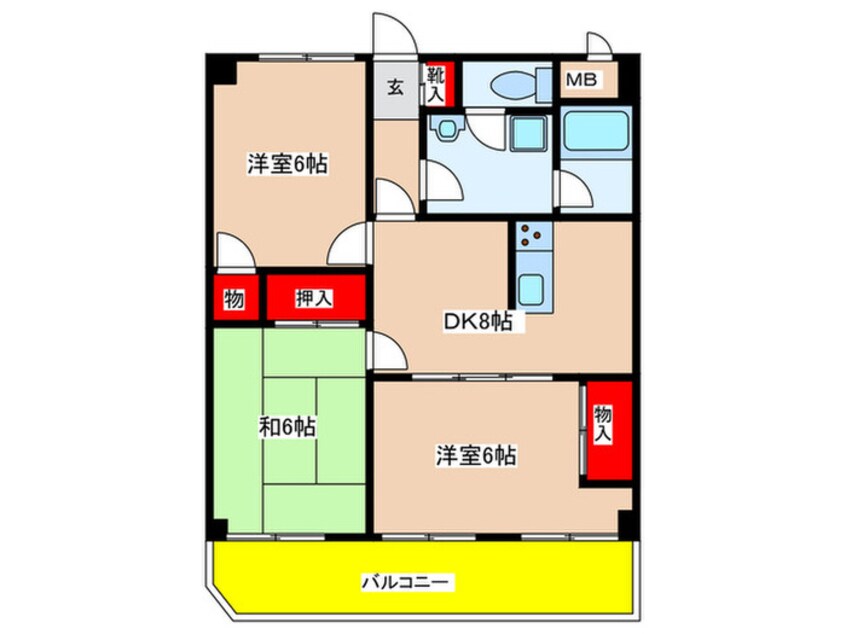 間取図 アーコサンティ向ヶ丘