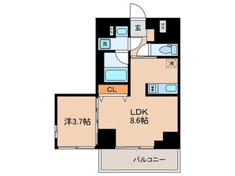 間取図 ディームス目黒行人坂