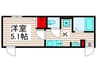 フィオーレ栗原 1Kの間取り