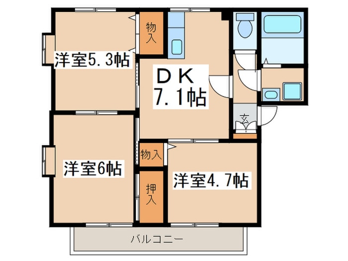 間取り図 エクセルハイムＢ