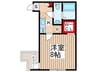 リシェス南流山 1Kの間取り
