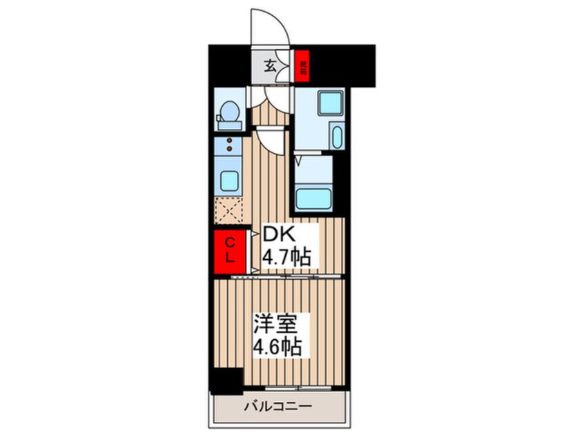 間取図 エスティメゾン門前仲町