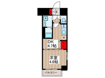 間取図 エスティメゾン門前仲町