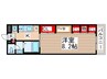 リブリ・リバーサイド南流山 1Kの間取り