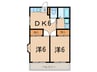 フェニックス盛高 2DKの間取り