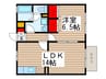 スカイヒルズ 1LDKの間取り