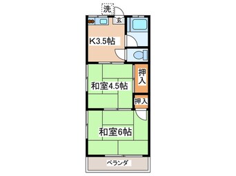 間取図 調布プラサ－ダ