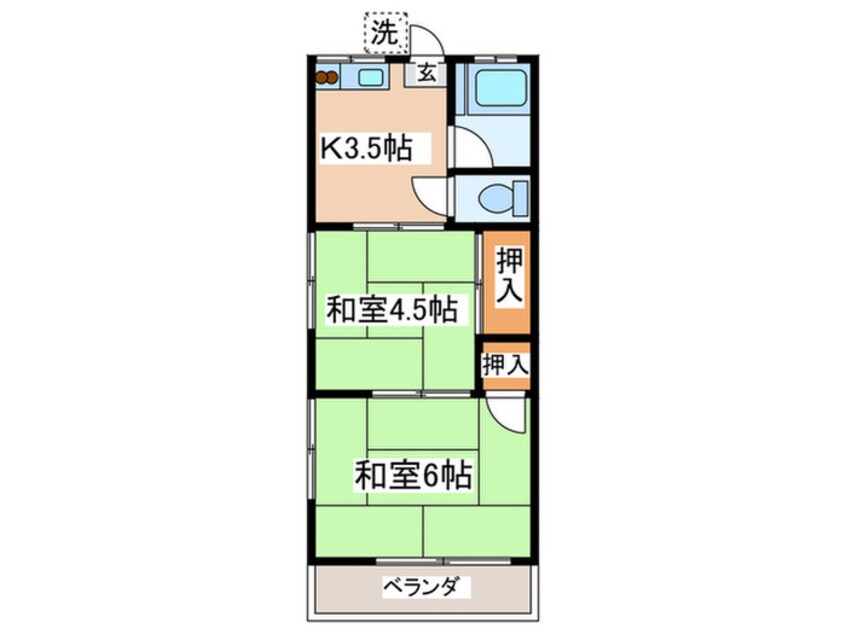 間取図 調布プラサ－ダ