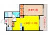 クレスト　Ⅱ 1LDKの間取り