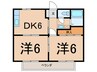 パインハイツＢ 2DKの間取り