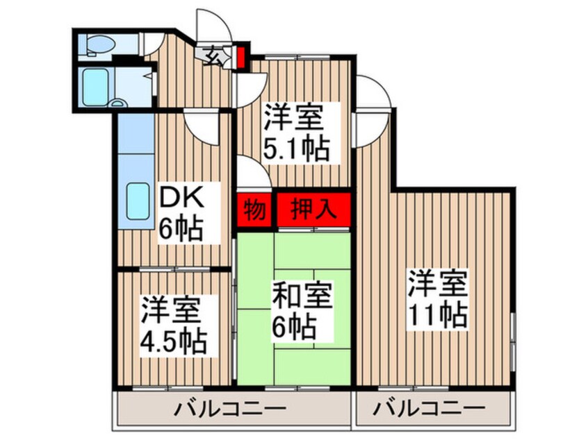 間取図 ネクサスヴィラ