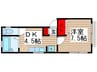 ドゥエル 1DKの間取り
