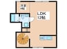 パルティータ四つ木 1LDKの間取り