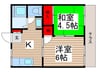 サン・ビレッヂ市川 2Kの間取り