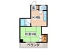レリ－フ８８ 1Kの間取り