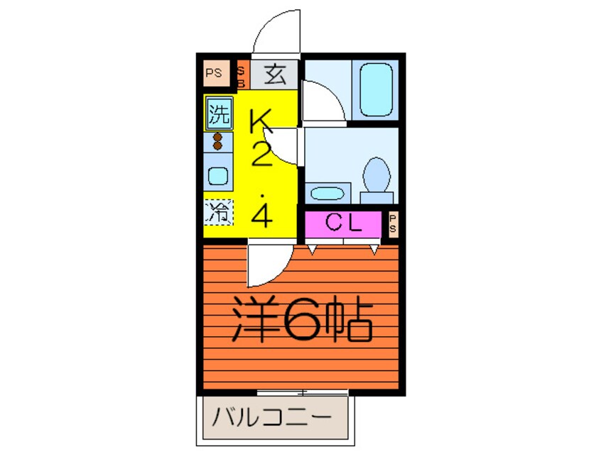 間取図 ディアコート中村橋