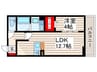 セレスティア東葛西Ⅱ 1LDKの間取り