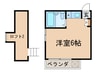 フタバハイツ 1Rの間取り