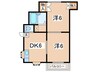カシーナST 2DKの間取り