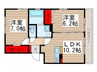 ラファエル 2LDKの間取り