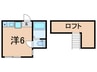 ルフィーナ新子安 1Rの間取り