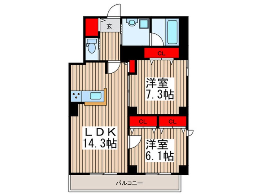 間取図 ジャルダン　デ　グリシーヌ