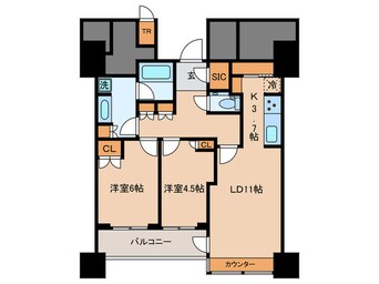 間取図 ﾊﾟｰｸｺｰﾄ文京小石川ｻﾞ･ﾀﾜｰ(1415)