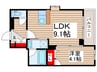 Ｆｅｅ　ｄｅ　ｆｌｅｕｒａｇｅ 1LDKの間取り