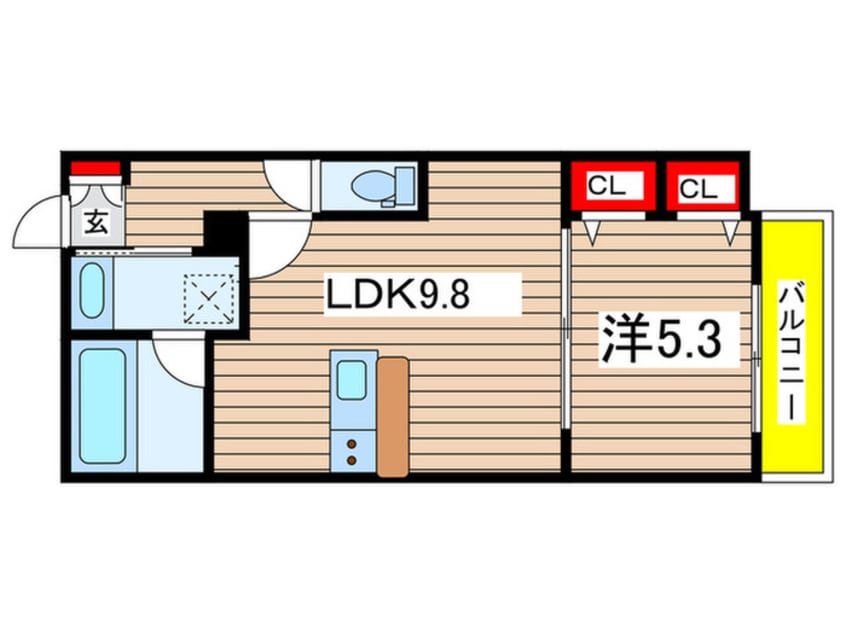 間取図 Ｆｅｅ　ｄｅ　ｆｌｅｕｒａｇｅ