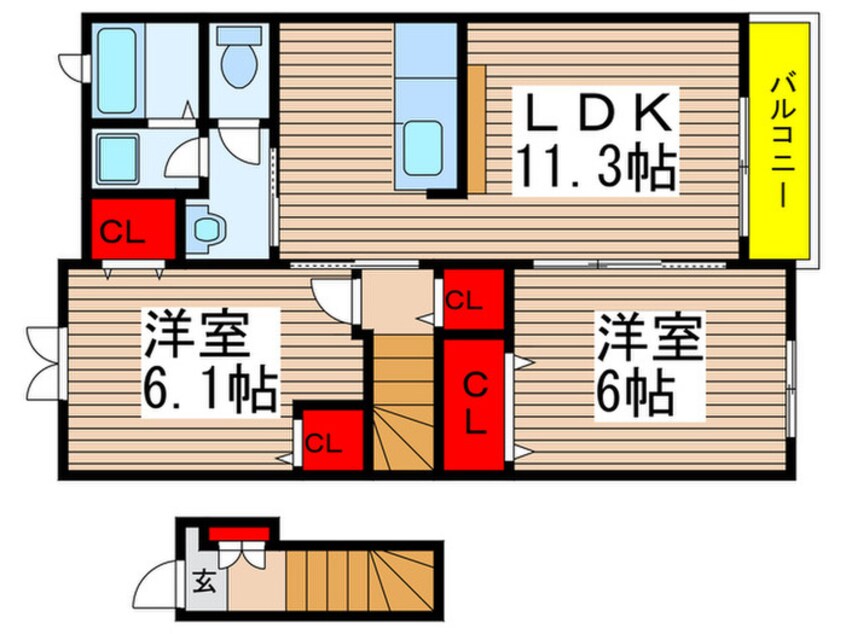 間取図 カミレＢ