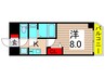 ベルシード五反野 1Kの間取り