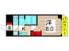 ベルシード五反野 1Kの間取り