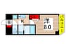 ベルシード五反野 1Kの間取り