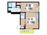 スクエアコート 1DKの間取り