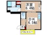 スクエアコート 1DKの間取り