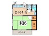 コ－ポ林 1DKの間取り