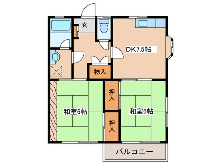 間取図 コーポシュガー