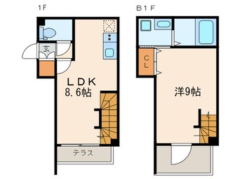 間取図 LEGALAND都立大学