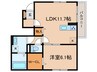 フローラ 1LDKの間取り