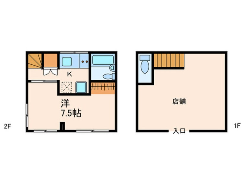 間取図 杉並区方南二丁目店舗付住宅
