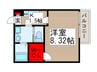 パークサイド清瀬 1Kの間取り