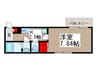 パークサイド清瀬 1Kの間取り