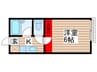 天台ハイリビング参番館 1Kの間取り