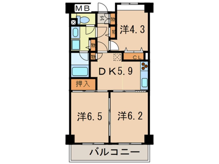 間取図 レジディア芝浦