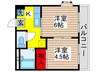 メゾンブラン 2Kの間取り