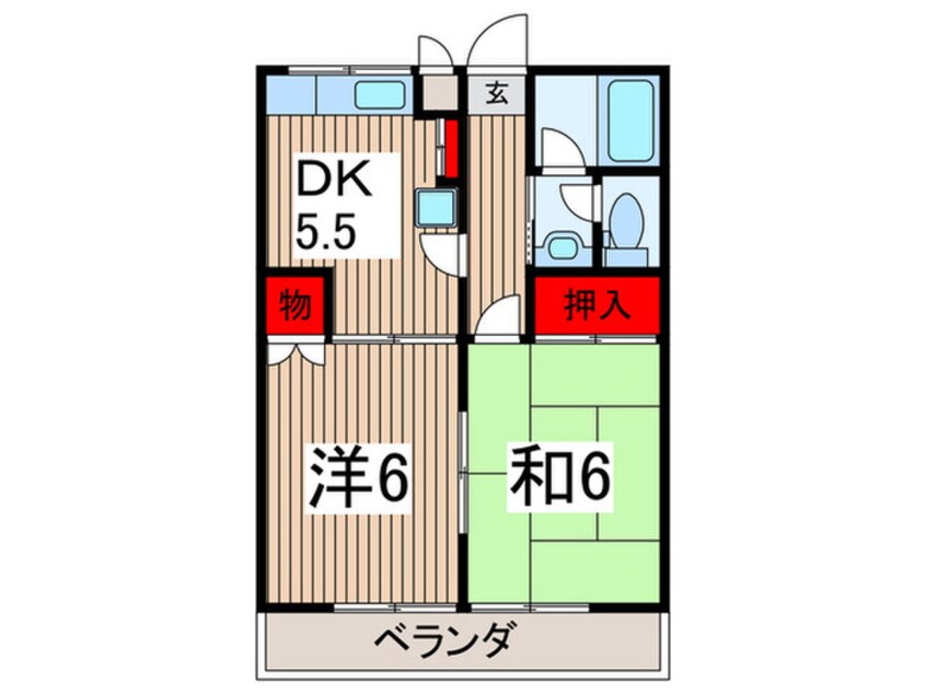 間取図 コーポチェリー