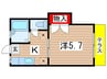 メゾン大塚 1Kの間取り