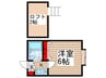 ダイニチ館Ｆ32 1Kの間取り