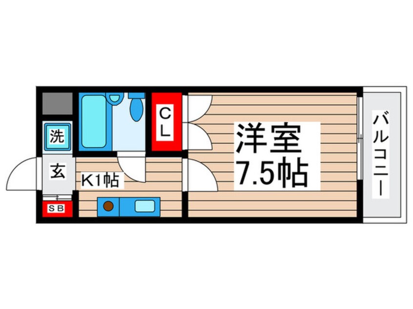 間取図 フラット７５